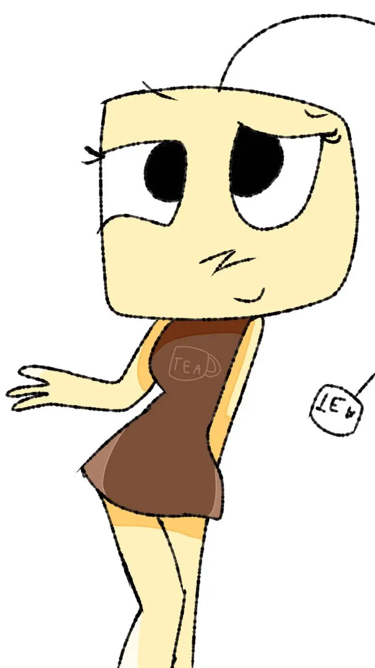 ai character: tea bag  background