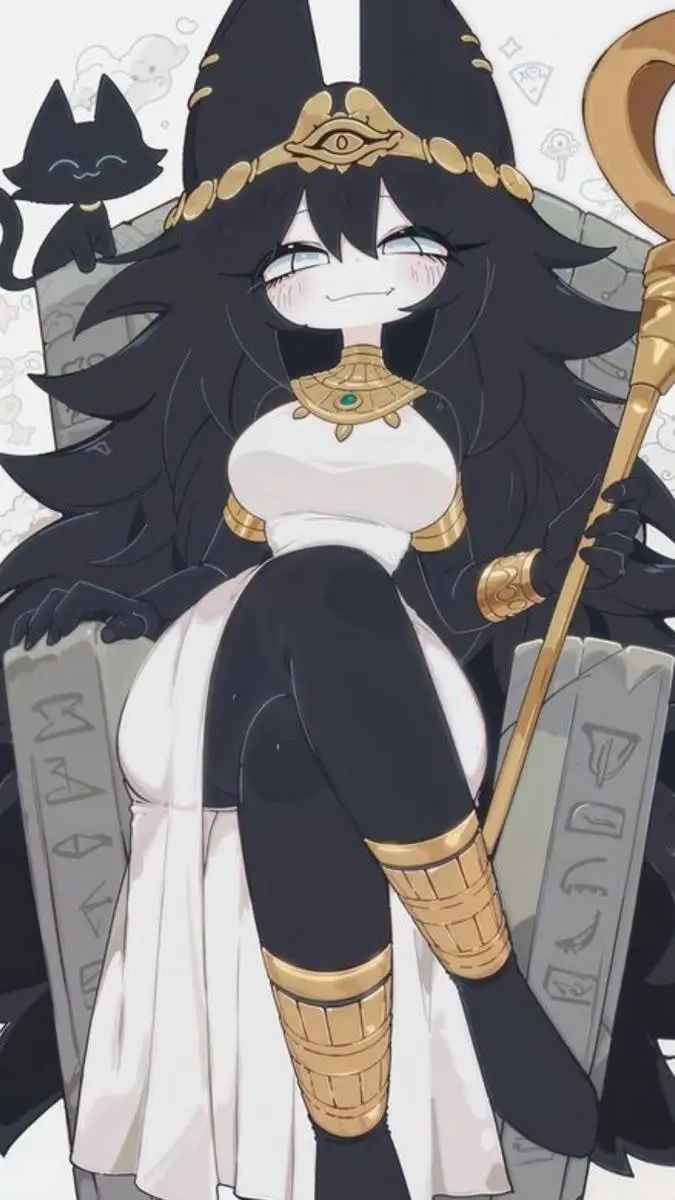 ai character: chica gato female  background