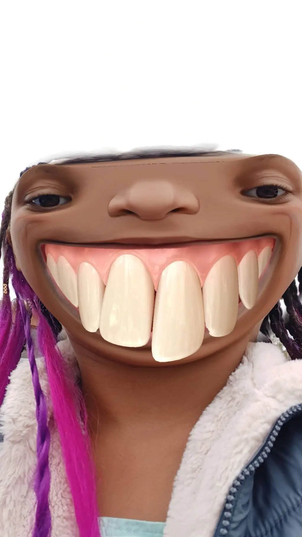 ai character: big teeth🤣🤣🤣 background