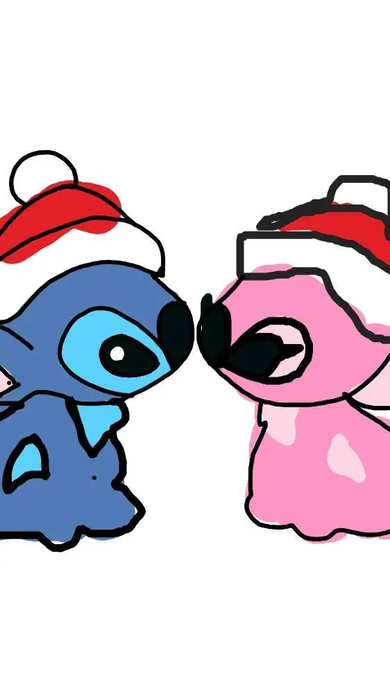 ai character: stich and angel 😇🙏 background