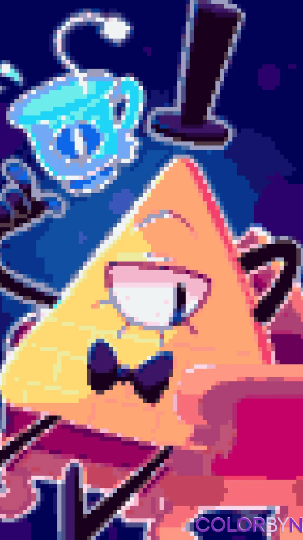 ai character: Bill cipher background