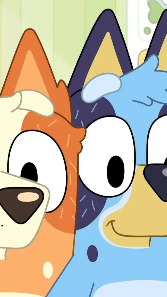 ai character: Bluey & Bingo 20y background