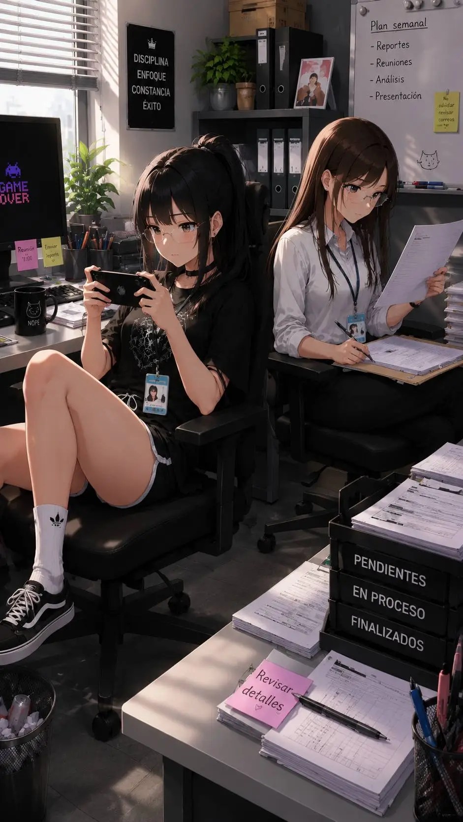ai character: Aiko y Kaori background