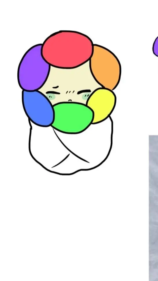 ai character: cute baby dandy background