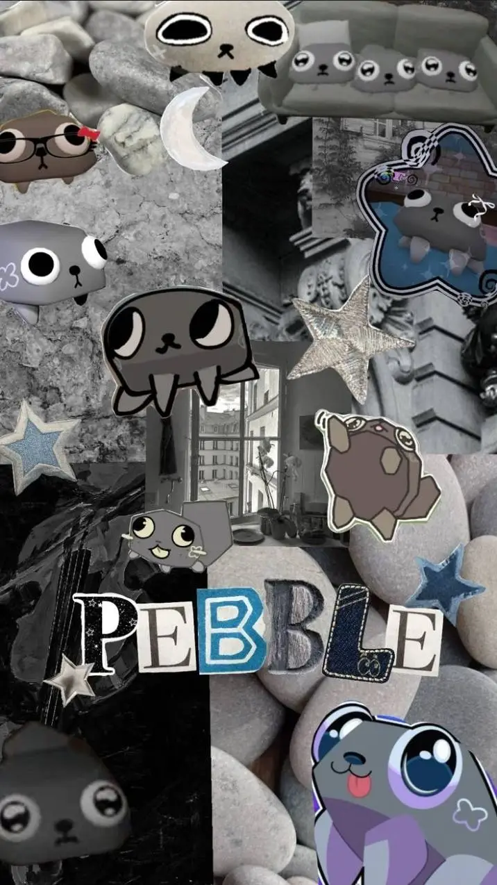 ai character: 🪨Pebble🪨 background