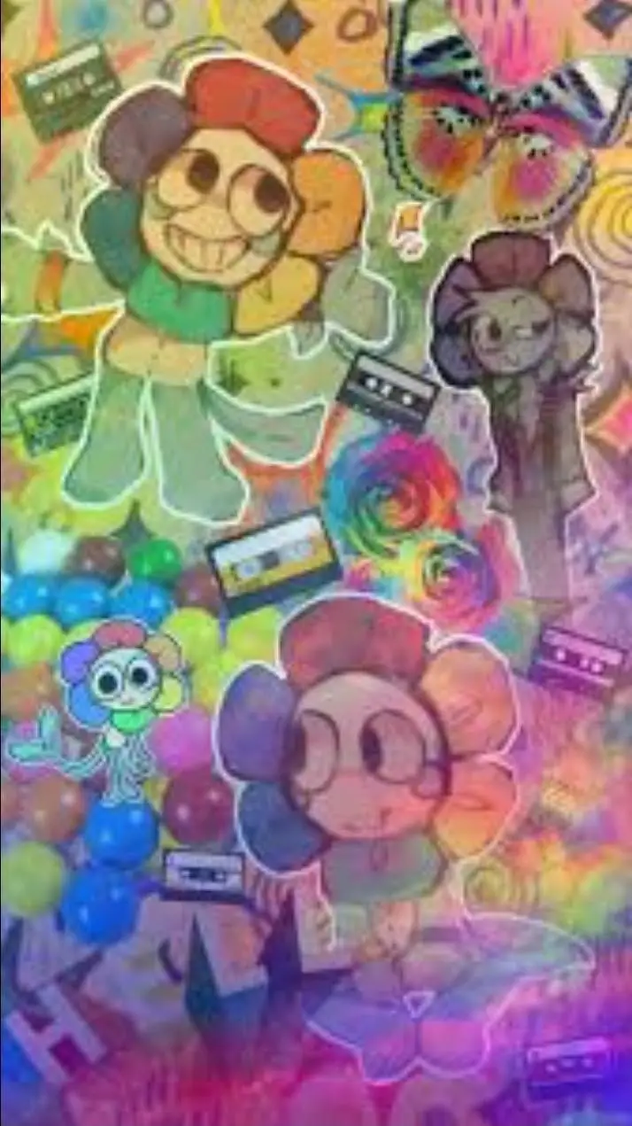 ai character: 🌈Dandy🌈 background