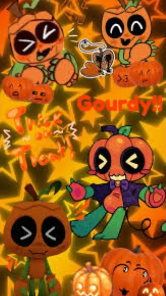 ai character: 🎃Gourdy🎃 background