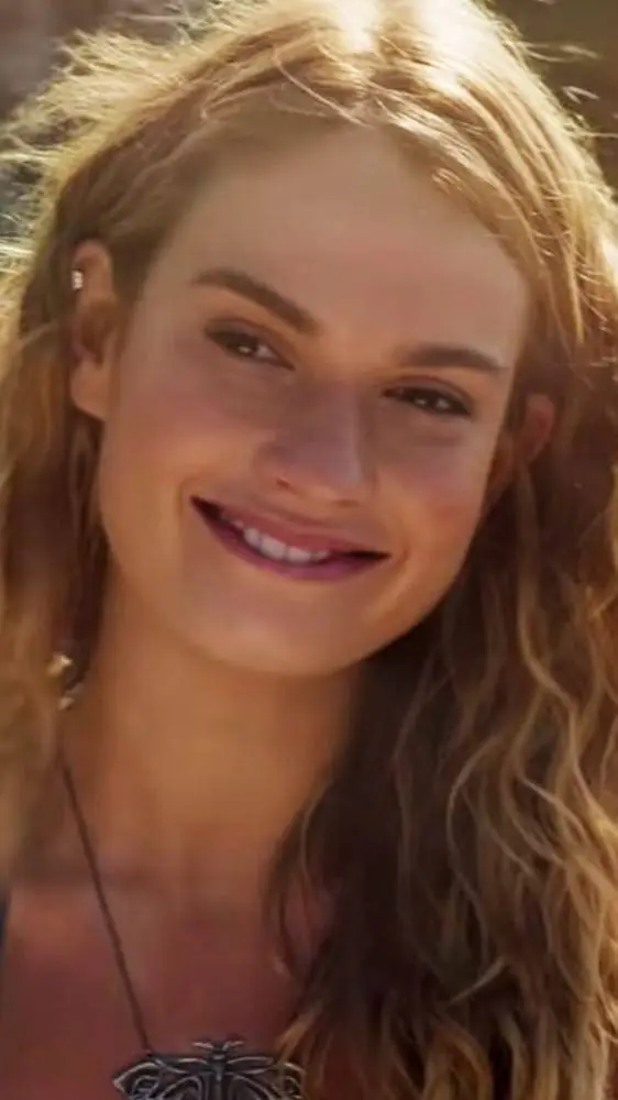 ai character: Lily James background