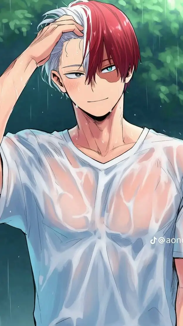 ai character: Wet Rain Todoroki background