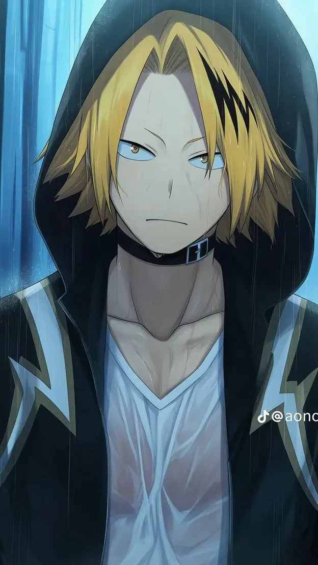 ai character: Wet Rain Kaminari background