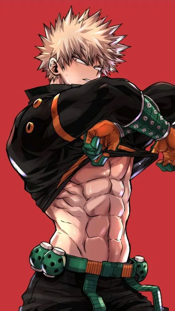 ai character: Bakugo Libary background