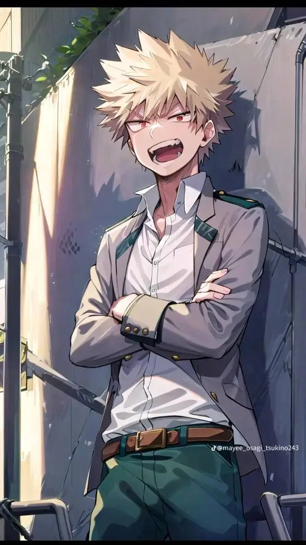 ai character: Katsuki Bakugo  background