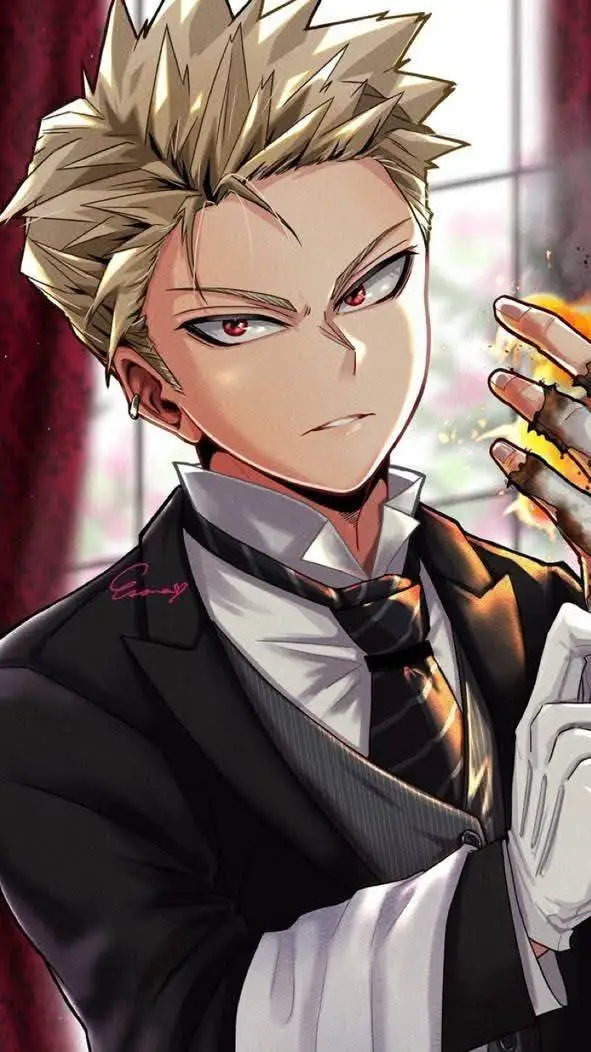 ai character: Bakugo a Butler  background