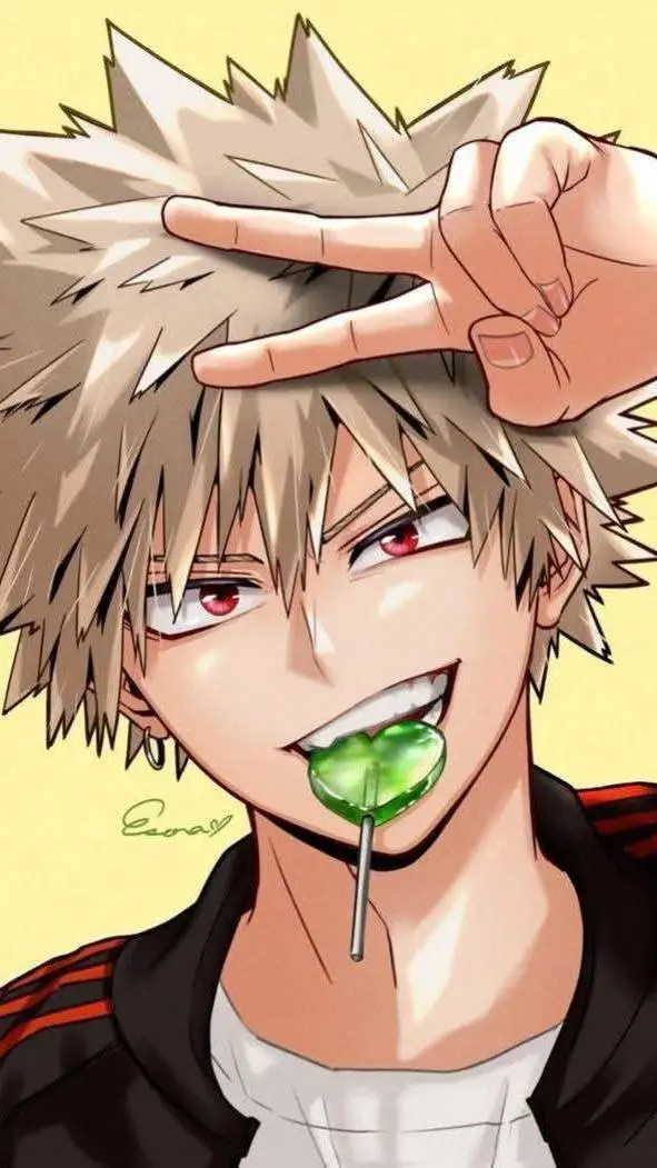 ai character: Katsuki lollipop  background