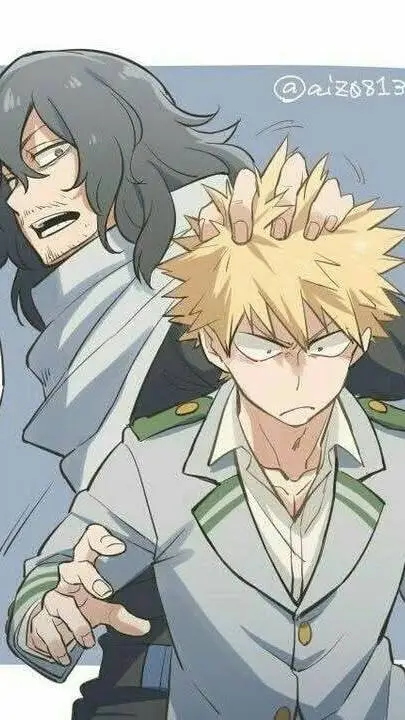 ai character: Aizawa end Bakugo  background