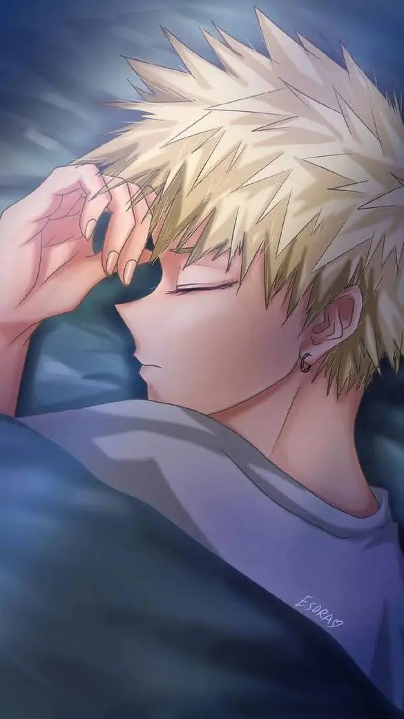 ai character: Bakugo Sleeping background