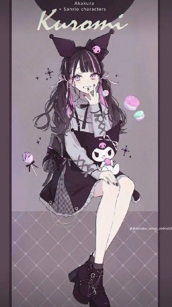 ai character: Ayano as Kuromi  background