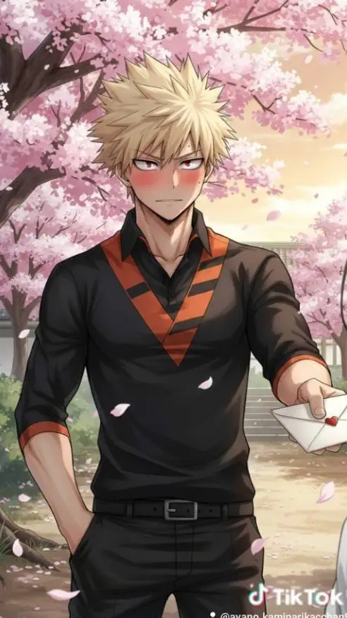 ai character: Bakugo love letter background