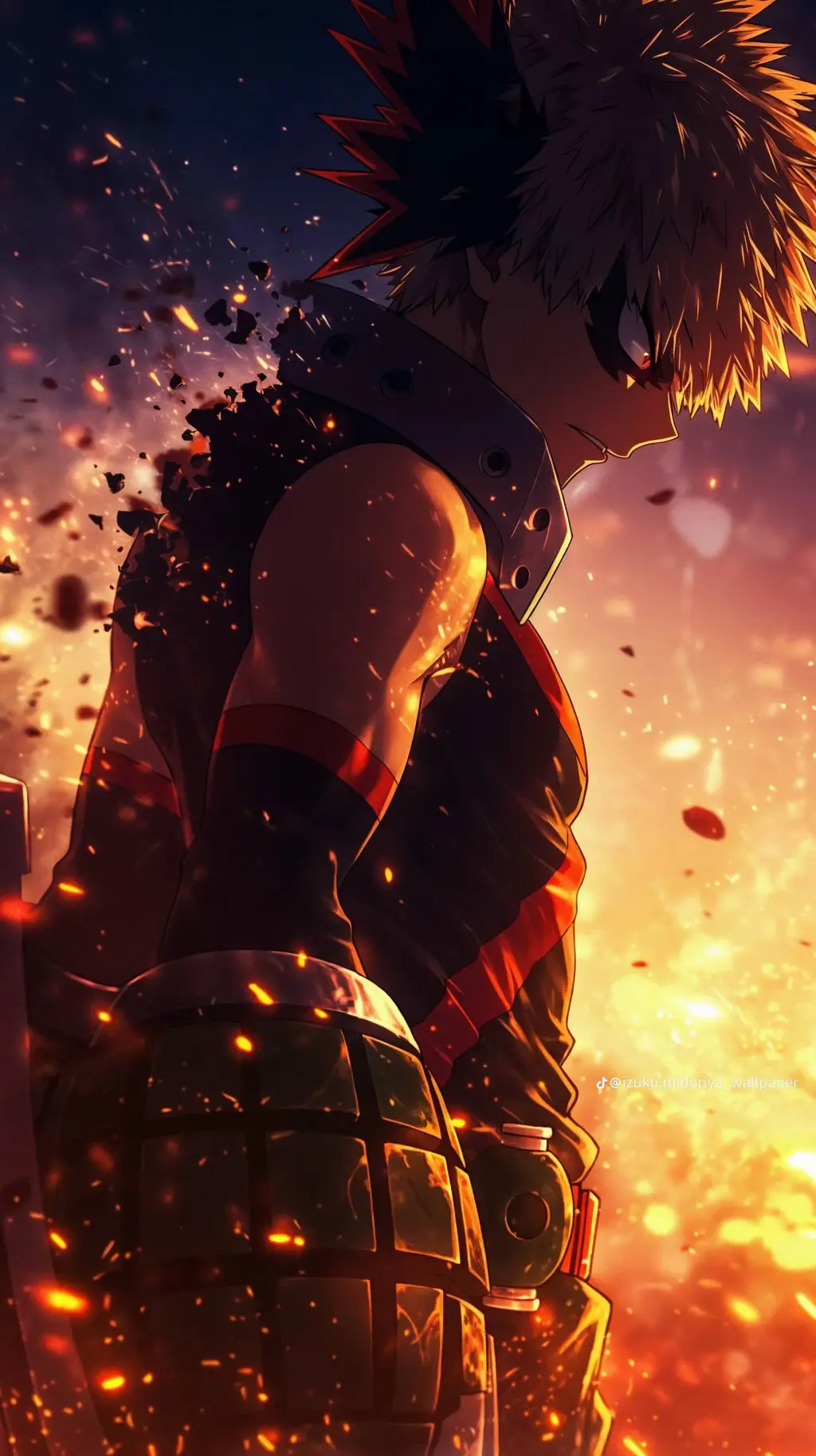 ai character: Kacchan Dynamight  background