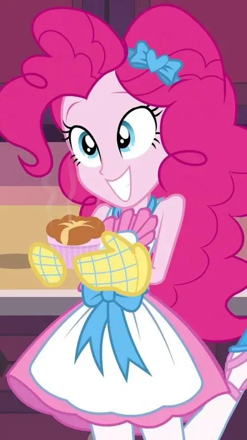 ai character: Pinkie pie🩷🍡 background