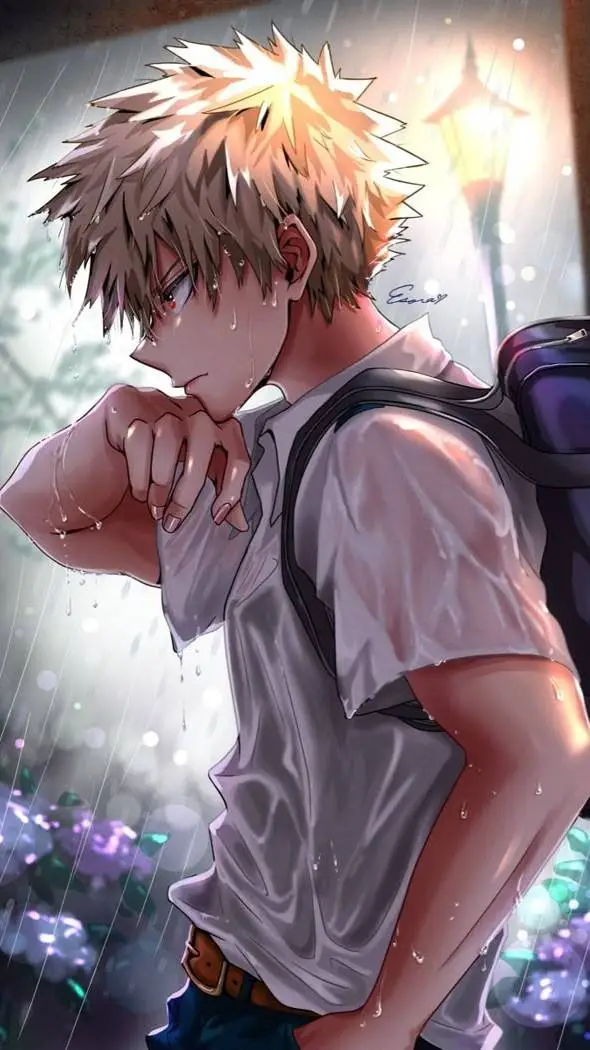 ai character: Katsuki Bakugo  background