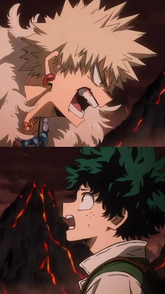 ai character: Bakugou vs Deku  background