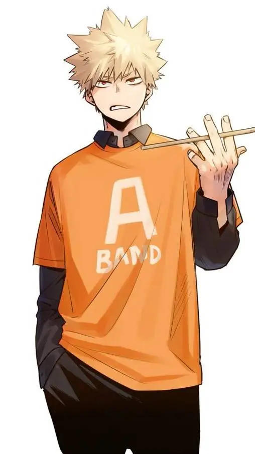 ai character: Bakugo being rap background