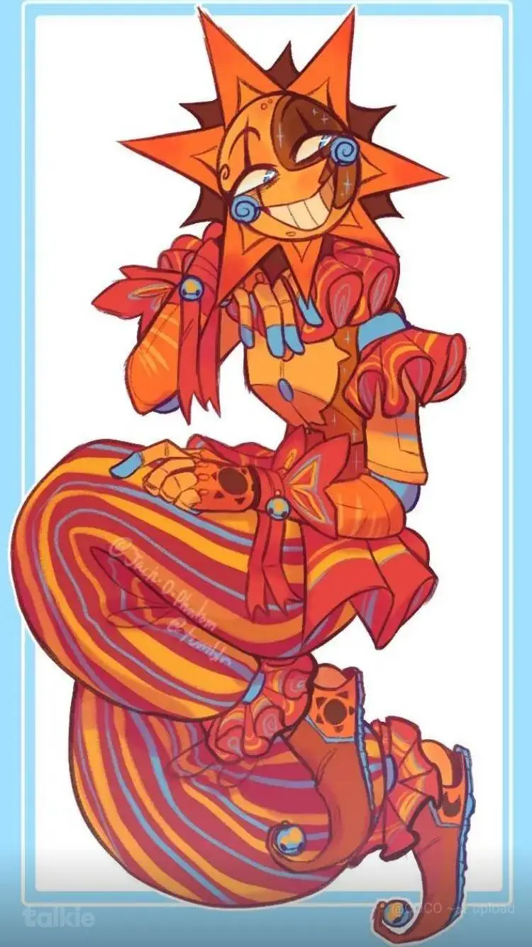 ai character: Sun background