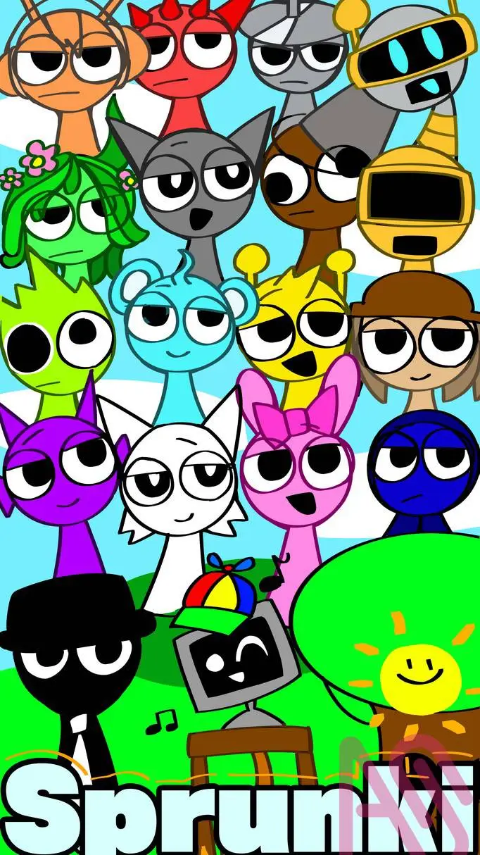 ai character: Sprunki hangout!!! background