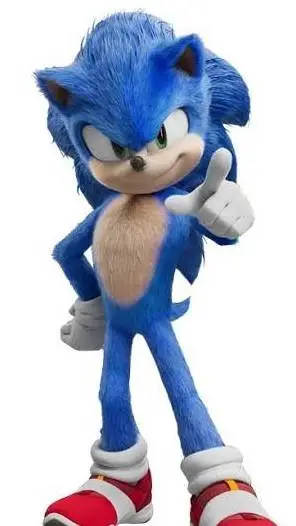 ai character: Movie Sonic. background