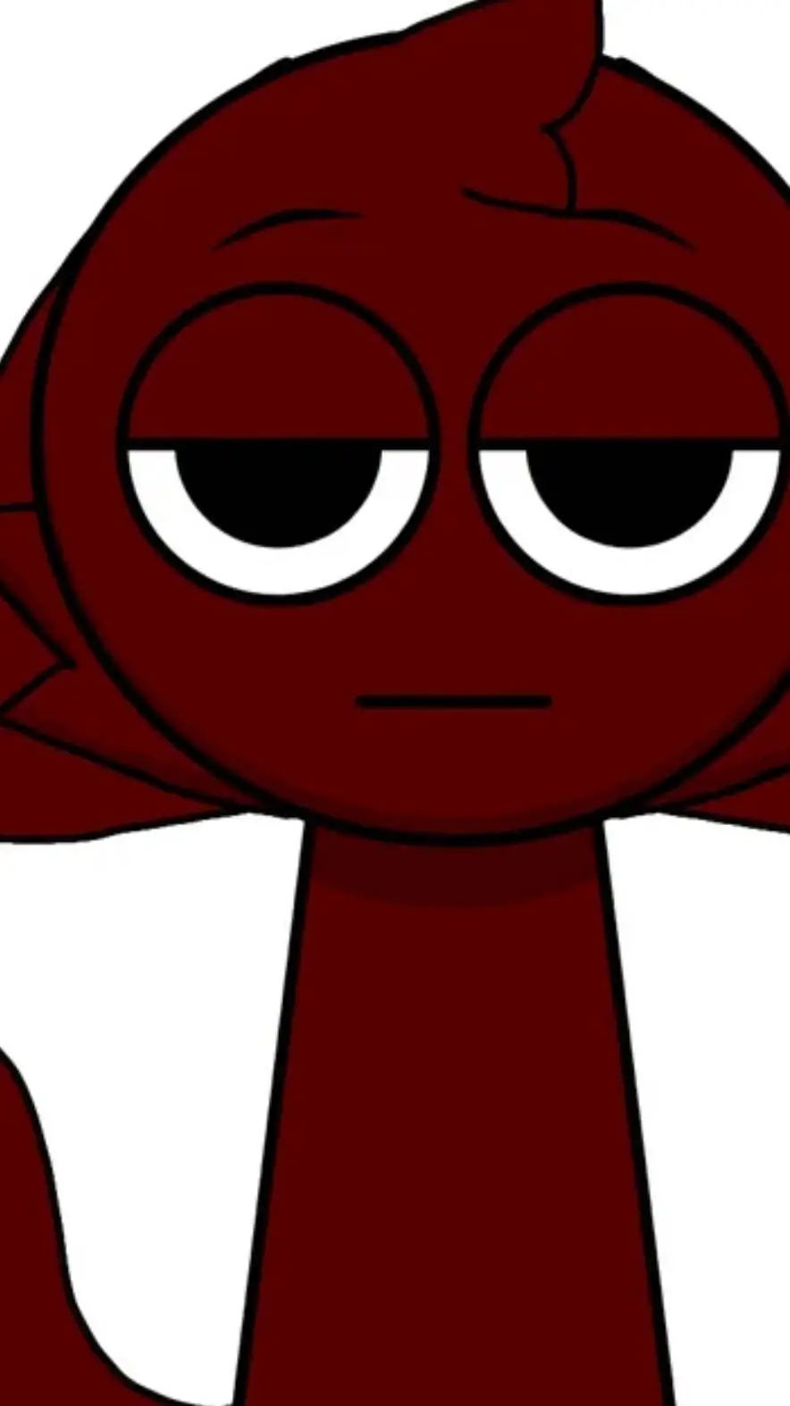 ai character: red sprunki  background