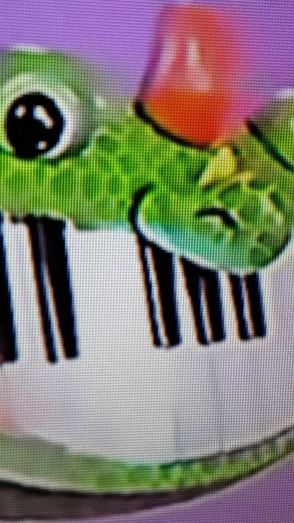 ai character: glitchy pianosauru background