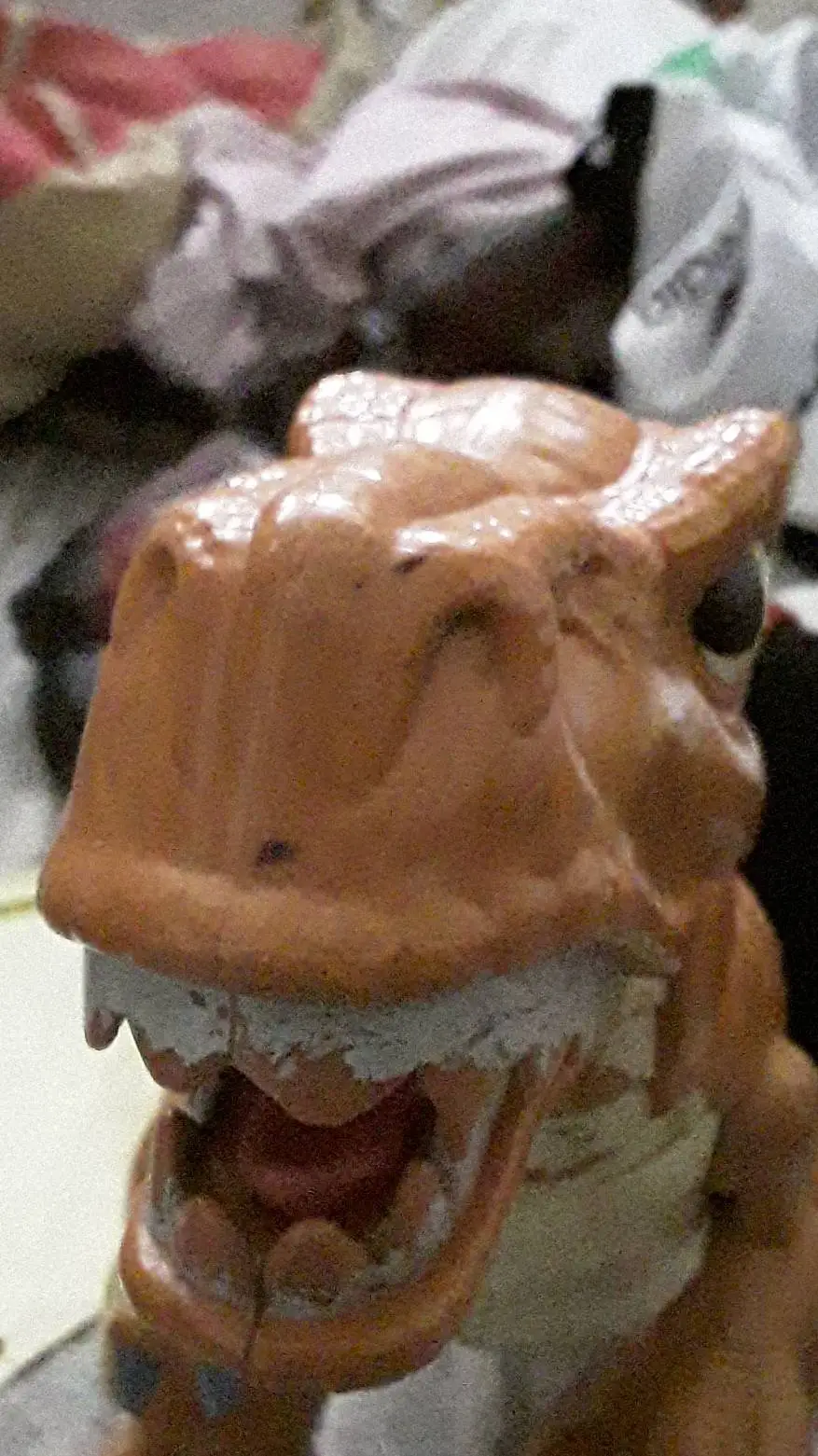 ai character: orange dinosaur  background