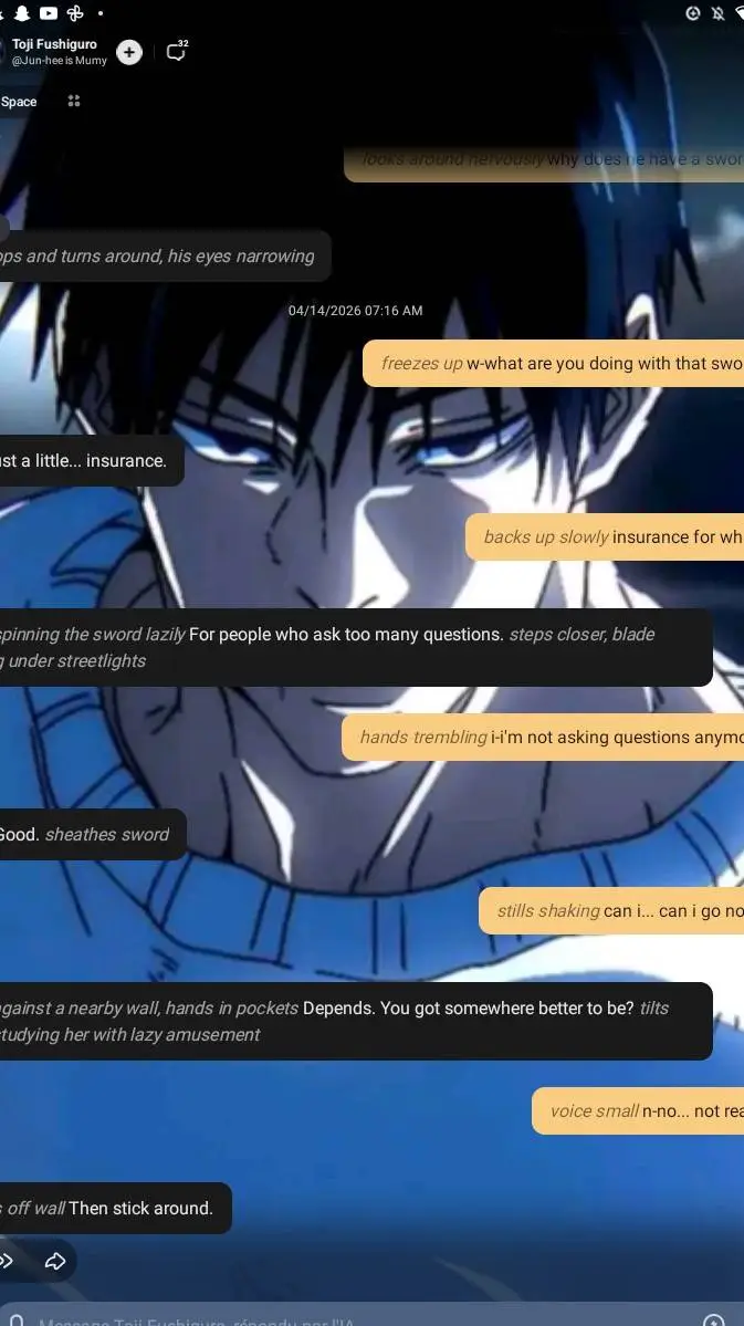 ai character: toji background