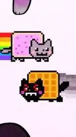 ai character: NyanCat x TacNyan background