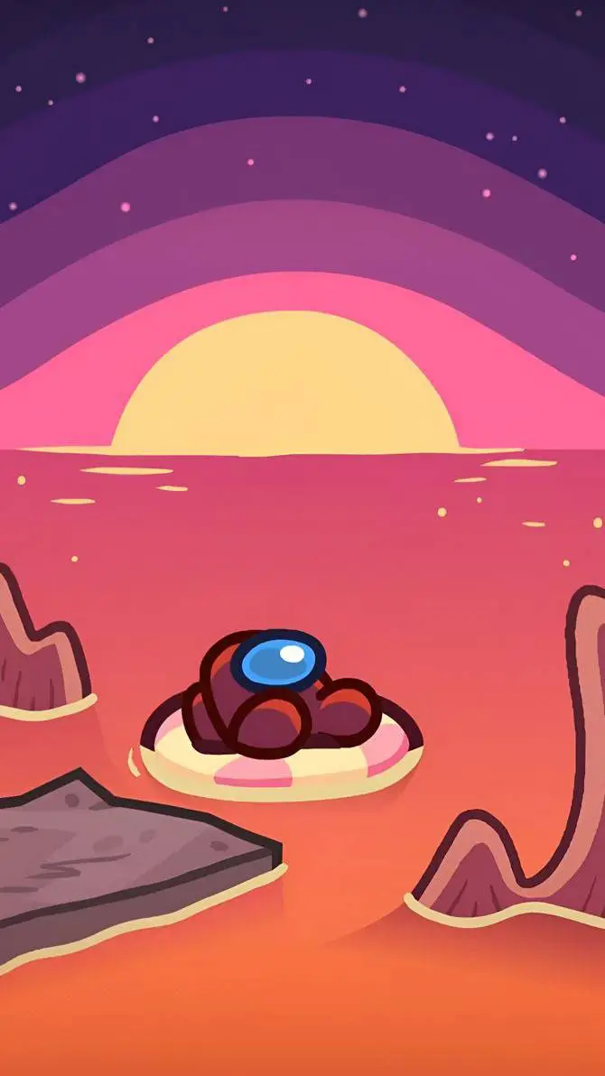 ai character: AMONG US background