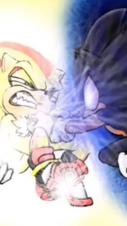 ai character: sonic vs Shadow background