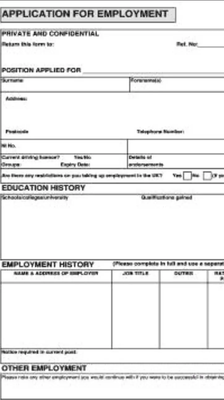 ai character: JOB APPLICATION  background