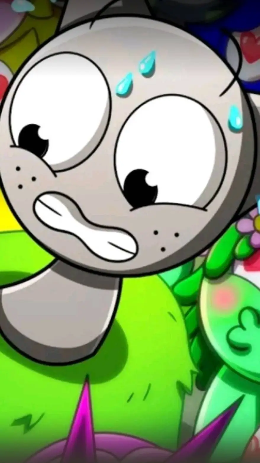 ai character: Gray background