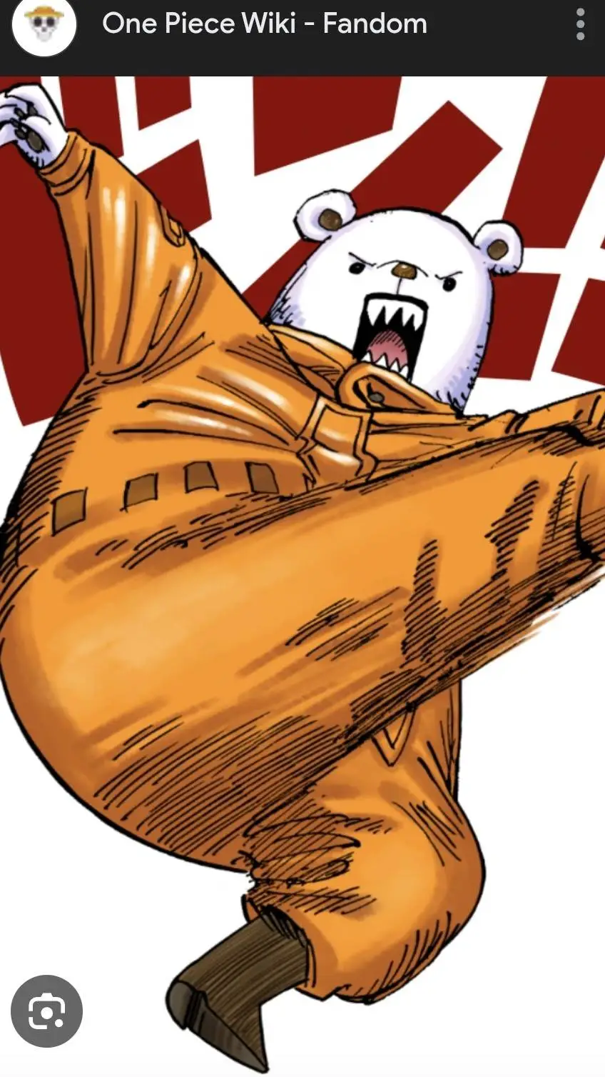 ai character: bepo one piece  background