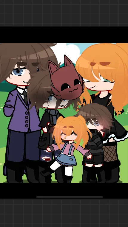 ai character: Past afton family! background
