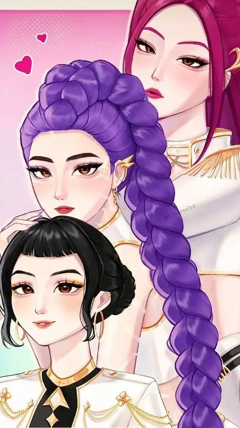 ai character: huntrix in yo room background