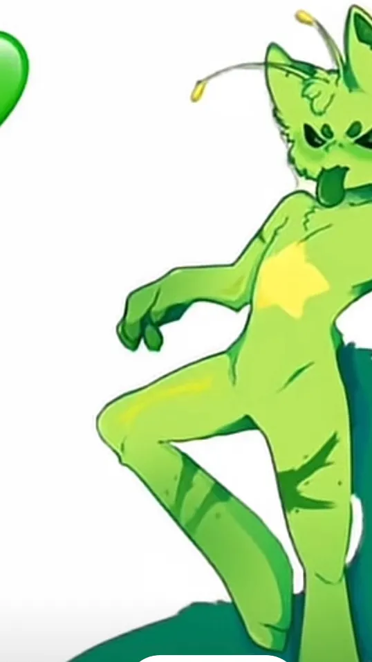 ai character: 💚alien💚 background