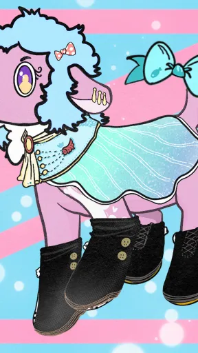 ai character: Wooly x kitty background