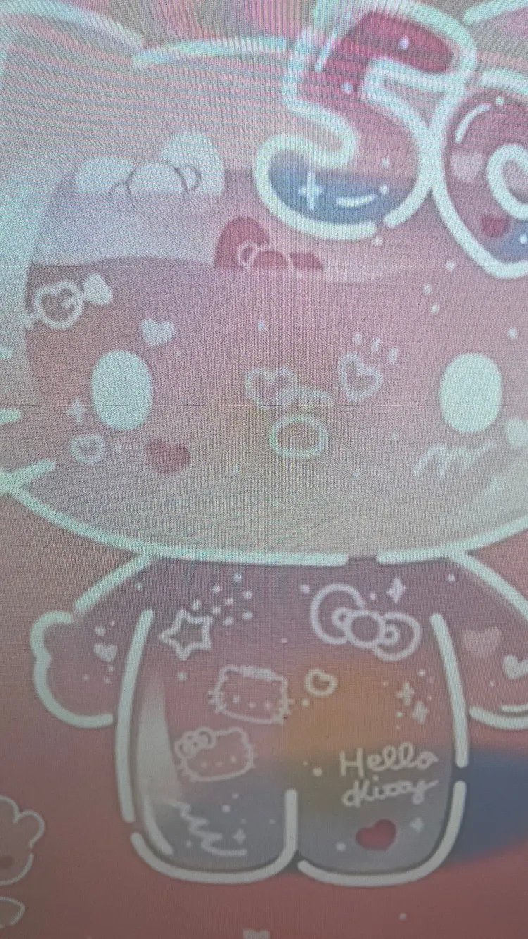 ai character: Hello kitty energy background