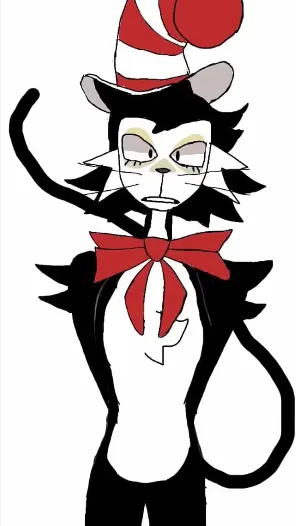 ai character: cat in the hat  background