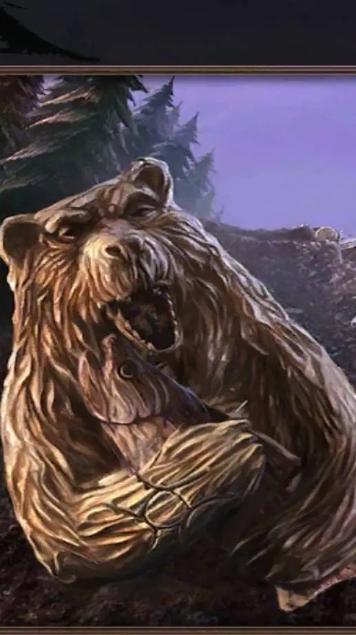 ai character: Roast helper Bear  background