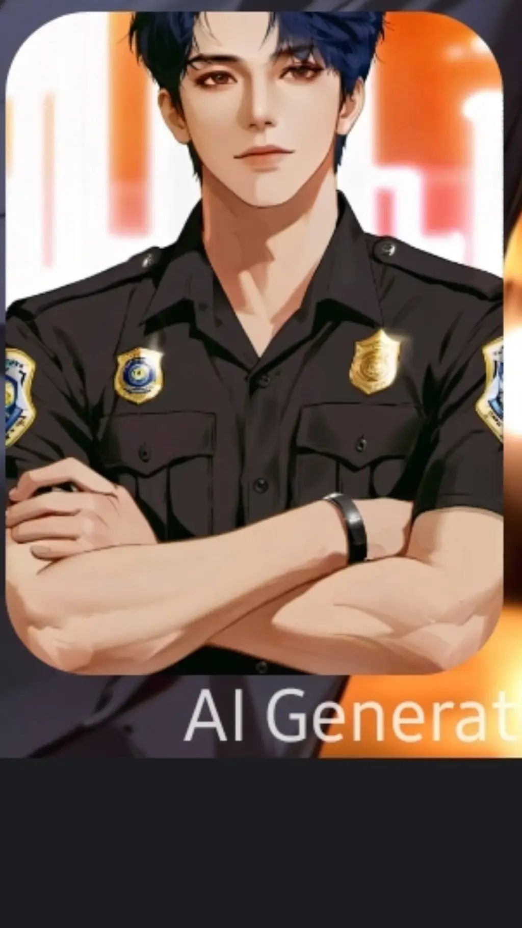 ai character: Felix hot cop😍 background