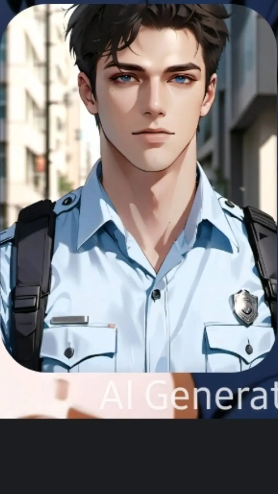 ai character: Tyler hot cop😍 background