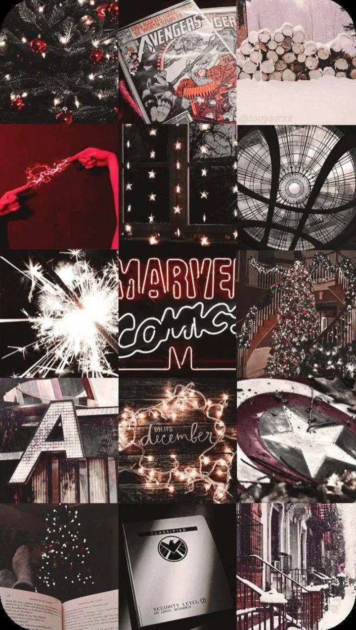 ai character: marvel Christmas  background